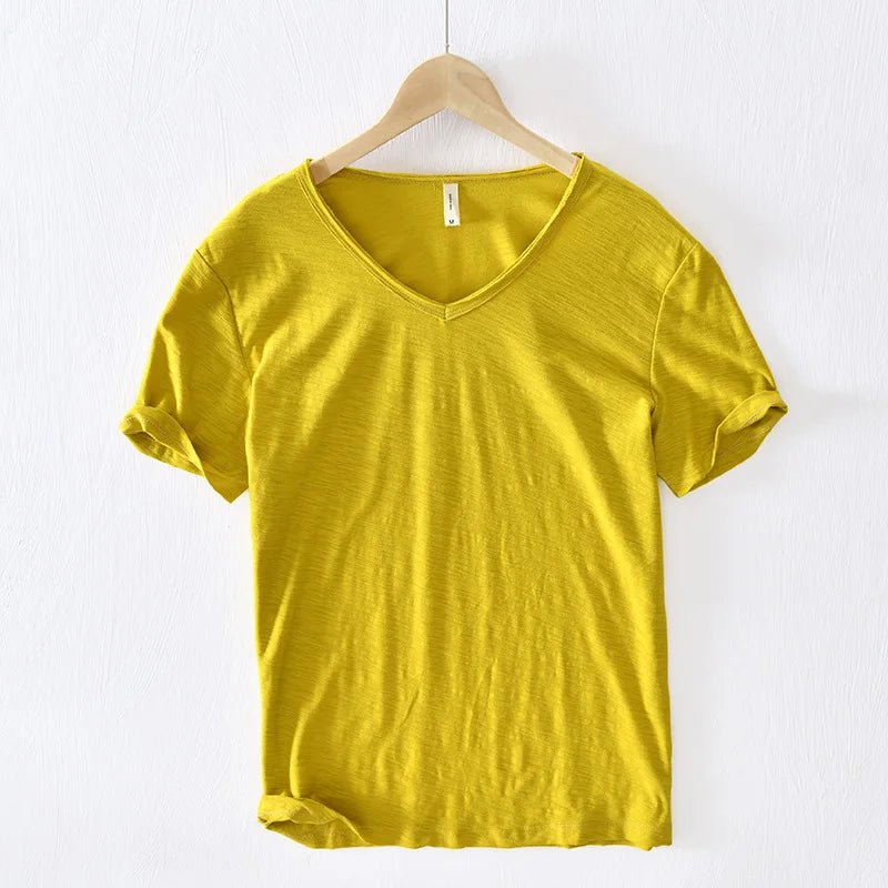 Men’s T-Shirt with V-Neck and Short Sleeves 2