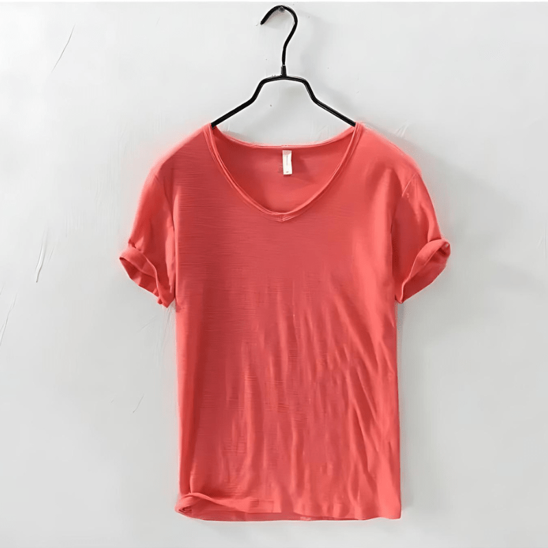 Men’s T-Shirt with V-Neck and Short Sleeves 5