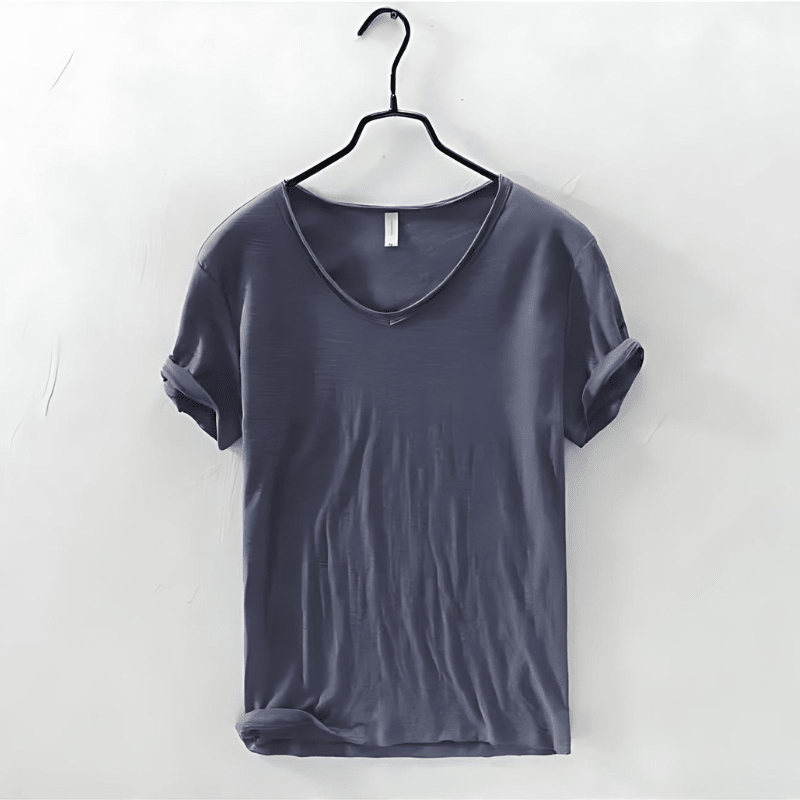 Men’s T-Shirt with V-Neck and Short Sleeves 6