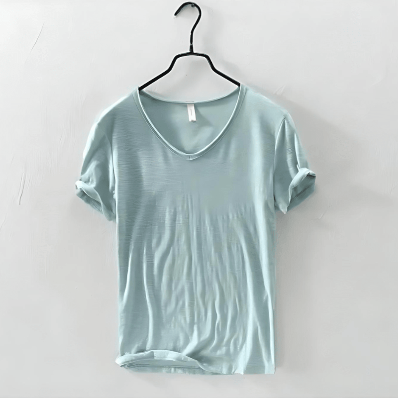 Men’s T-Shirt with V-Neck and Short Sleeves 7