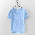 Men’s T-Shirt with V-Neck and Short Sleeves 8