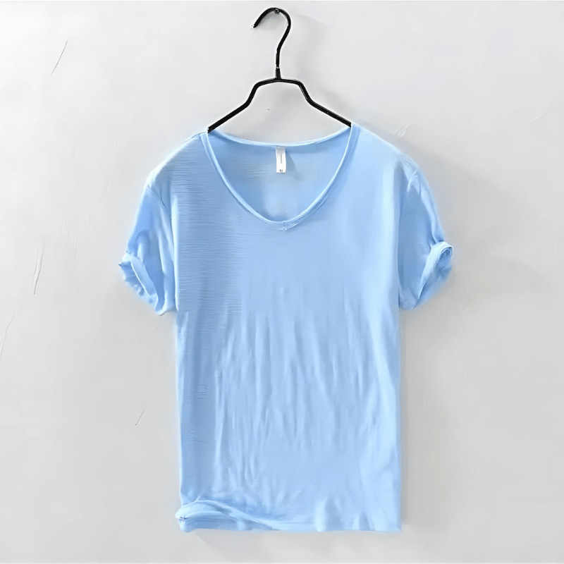 Men’s T-Shirt with V-Neck and Short Sleeves 8