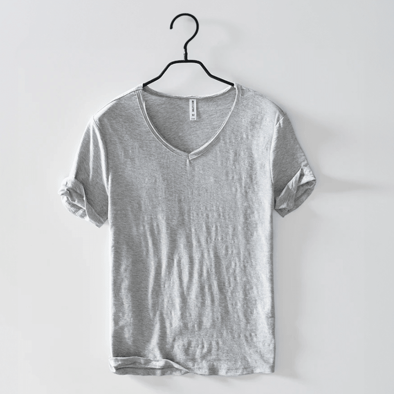 Men’s T-Shirt with V-Neck and Short Sleeves 9