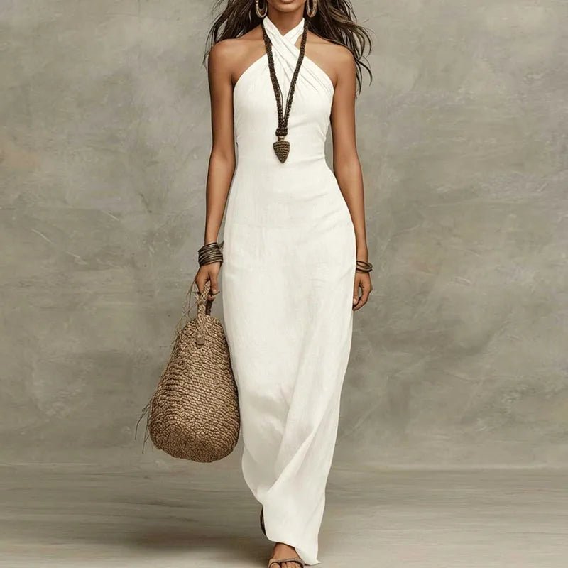 Mila | Airy, Elegant Long Dress Women – Flattering Maxi Dress in Organic Linen 5