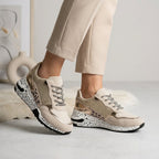 Mixed-Texture Statement Orthopedic Sneaker with Arch Support 0