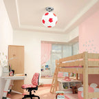 Playful Soccer Ceiling Lamp – Soccer Ball & Basketball Ceiling Light for Boys Room & Kids Bedroom, Dimmable LED Glass Globe – GoalBright