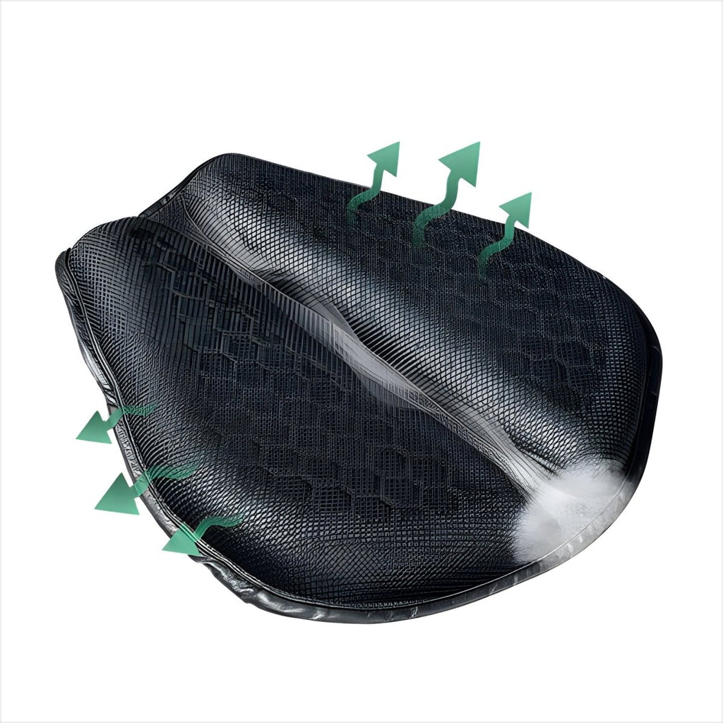Motorcycle Gel Seat Cushion For Long Distance Rides Petal Shaped Design Breathable