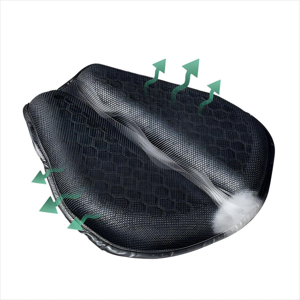 Motorcycle Gel Seat Cushion For Long Distance Rides Petal Shaped Design Breathable