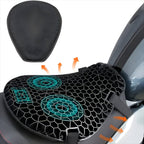 Motorcycle Gel Seat Cushion For Long Distance Rides Petal Shaped Design Breathable