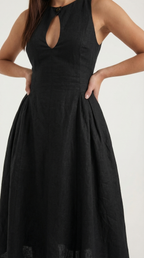 Nancy Linen Cutout Dress 2