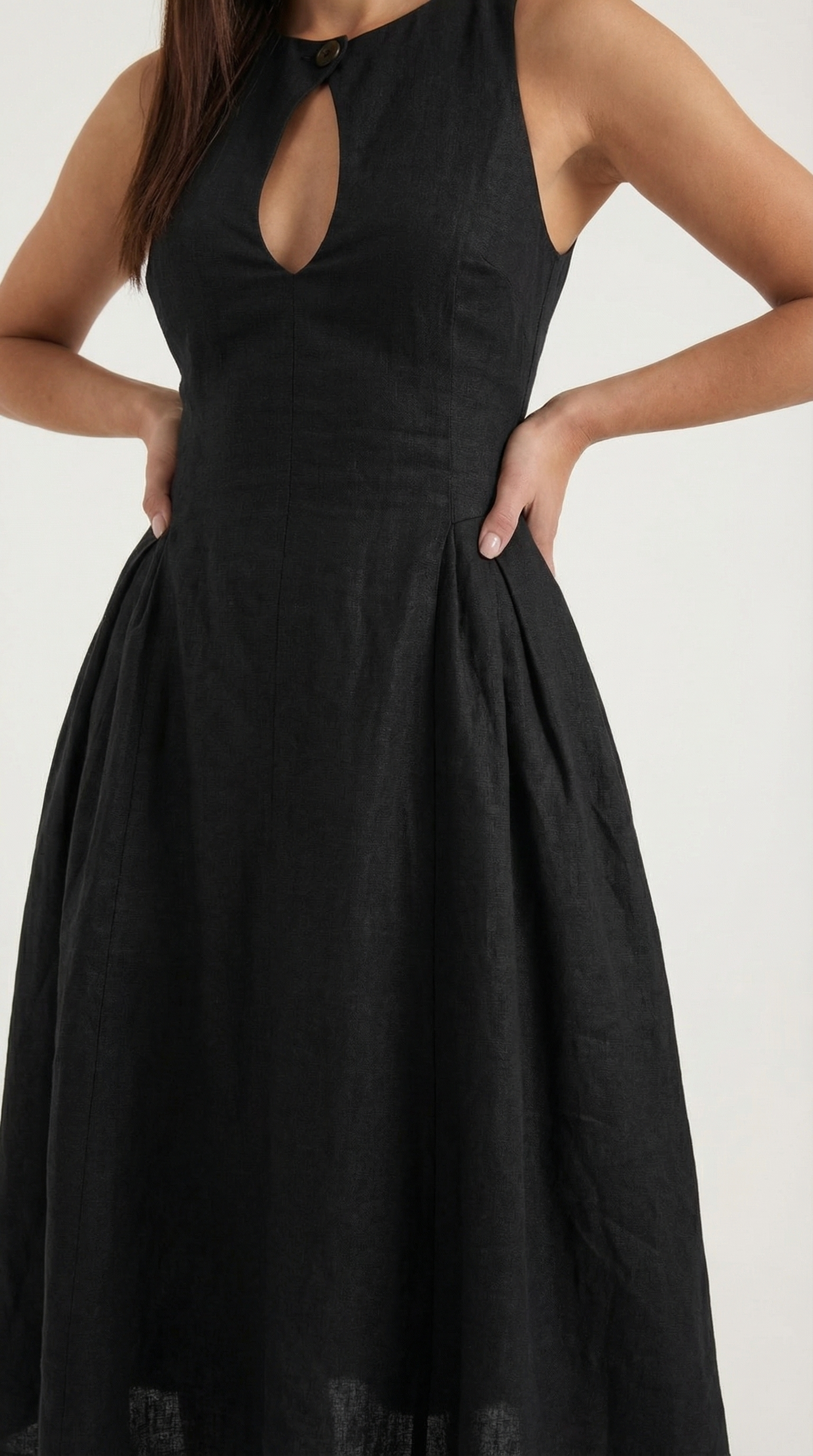 Nancy Linen Cutout Dress 2