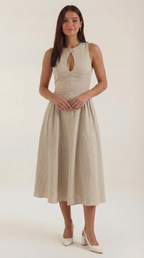 Nancy Linen Cutout Dress 5