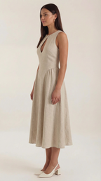 Nancy Linen Cutout Dress 6