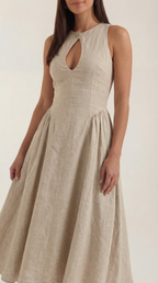 Nancy Linen Cutout Dress 7