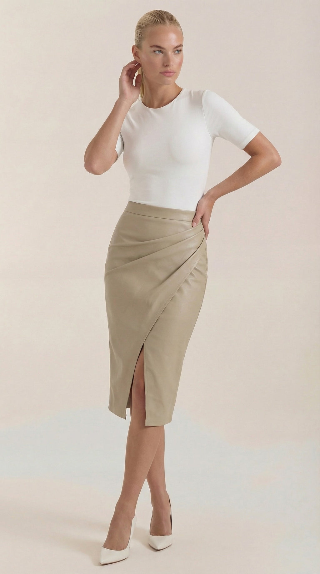 Natalie Draped Midi Skirt 5