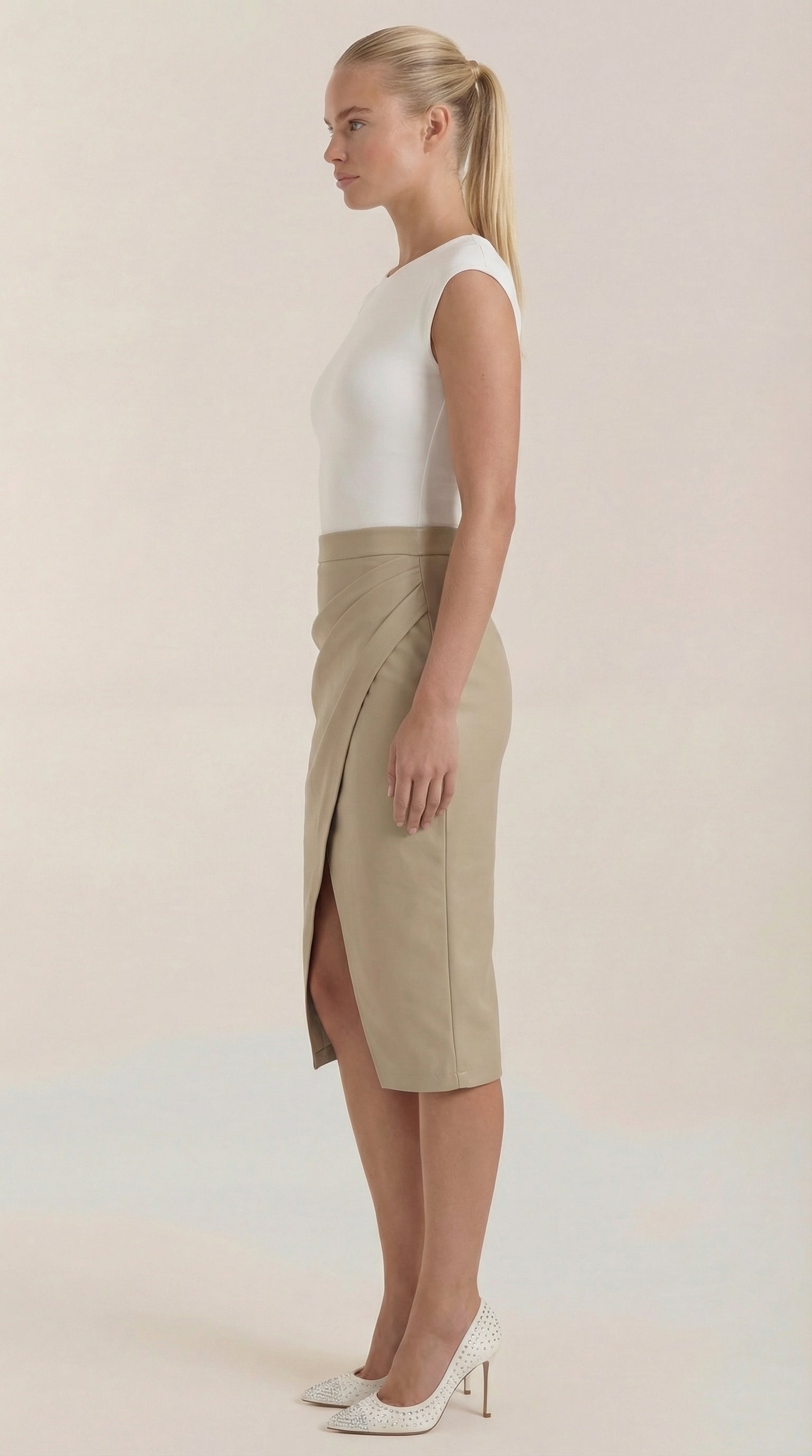 Natalie Draped Midi Skirt 6
