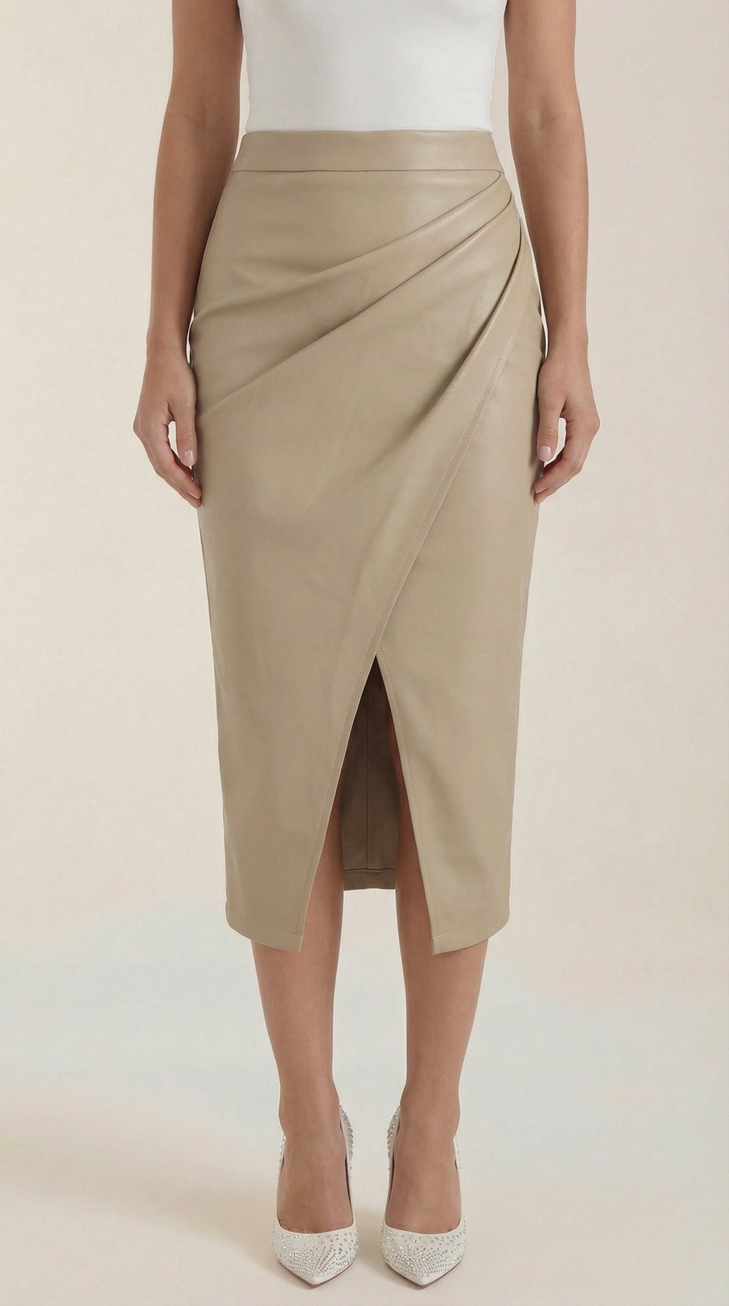 Natalie Draped Midi Skirt 7