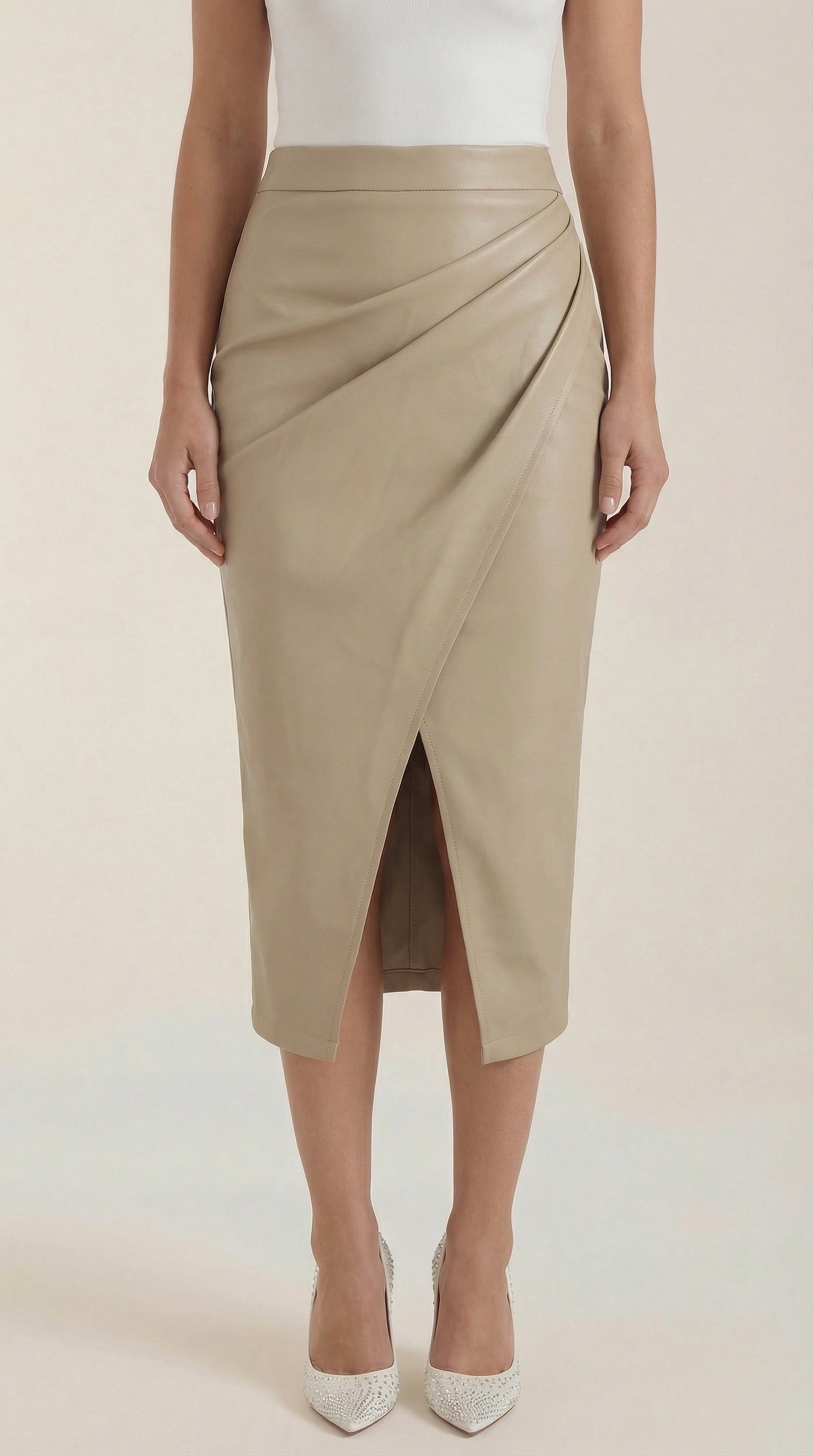 Natalie Draped Midi Skirt 7