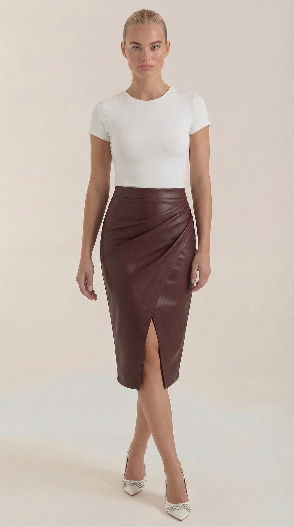 Natalie Draped Midi Skirt 9