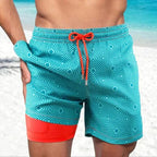 Noah | Men's Swim Trunks Beach Double Layer Compression Quick-Dry Coral Reef