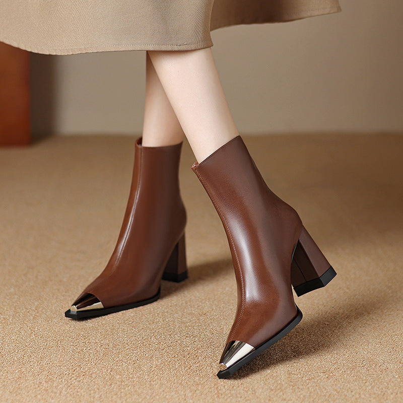 Isana | Boots For Women | Pointed Toe Block Heel Style