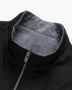 Luka | Slim-Fit Bodywarmer Black Zip-Up Vest