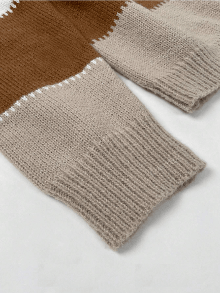 Chāme | Women's Sweater | Multi-panel Color Block Layout