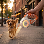 Light-Up Dog Leash with Flashlight – LED Dog Leash up to 16 ft, Visible at Night, 3 Colors – GlowGuard