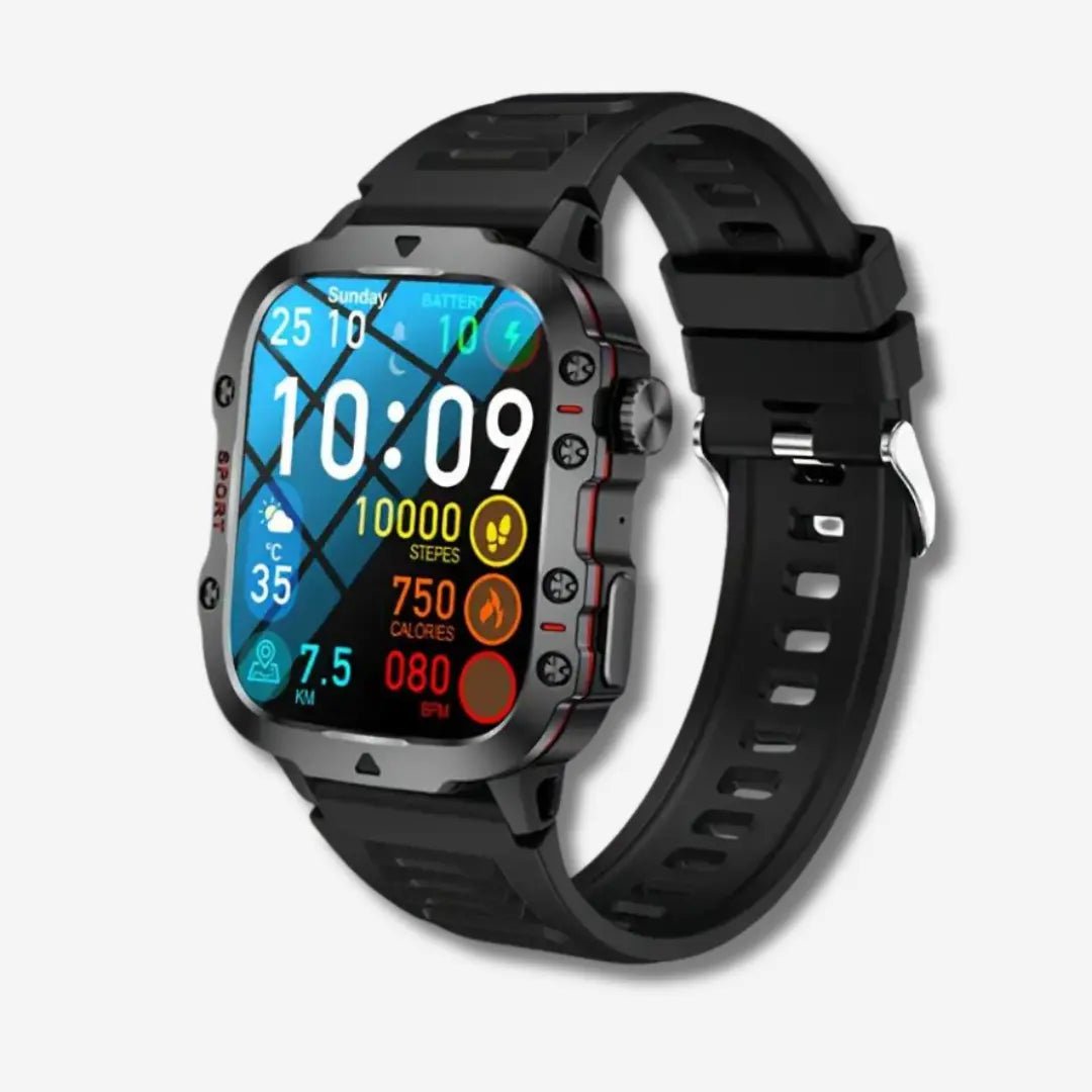 Waterproof Outdoor Smartwatch - TrailMate Schwarz