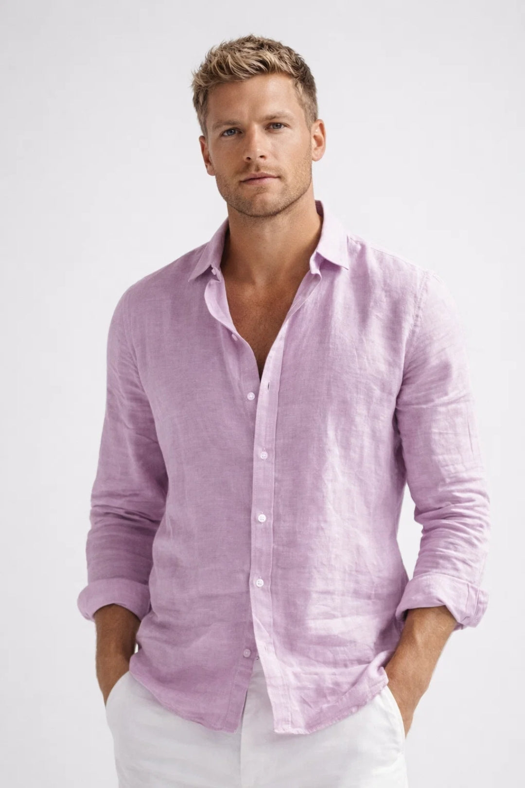 Mane | Men’s Shirt with Breathable, Lightweight Wearing Comfort Pink