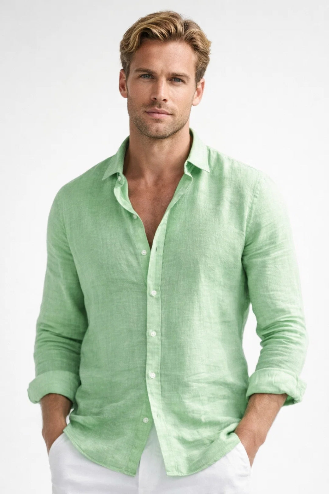 Mane | Men’s Shirt with Breathable, Lightweight Wearing Comfort Green