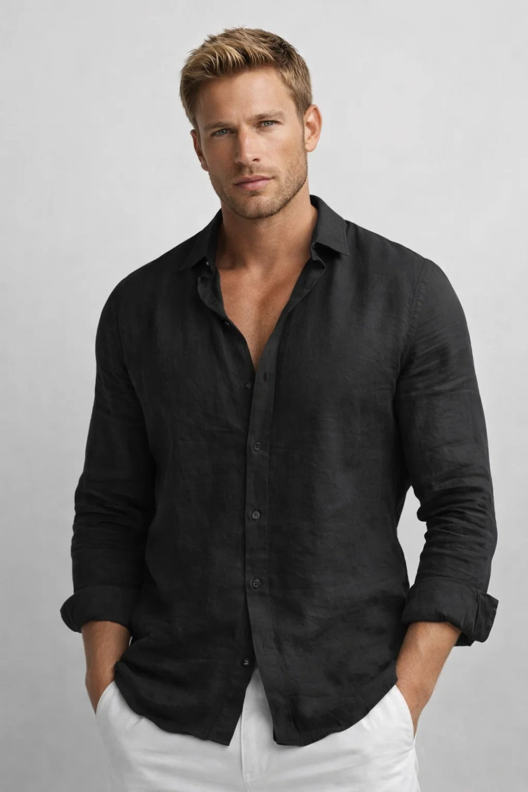 Mane | Men’s Shirt with Breathable, Lightweight Wearing Comfort Black