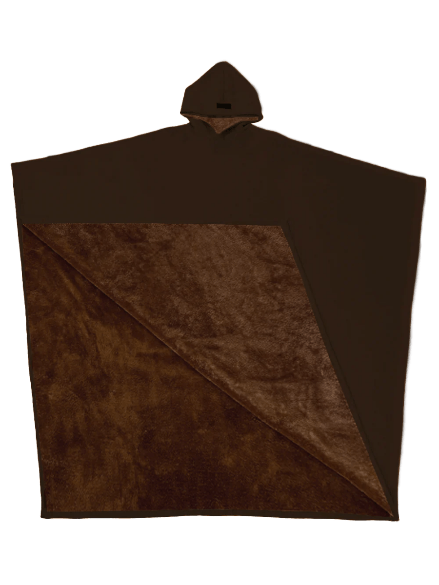 Oversized hooded hoodie blanket, silky soft, cuddly, comfortable dark brown one size
