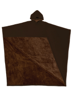 Oversized hooded hoodie blanket, silky soft, cuddly, comfortable dark brown one size