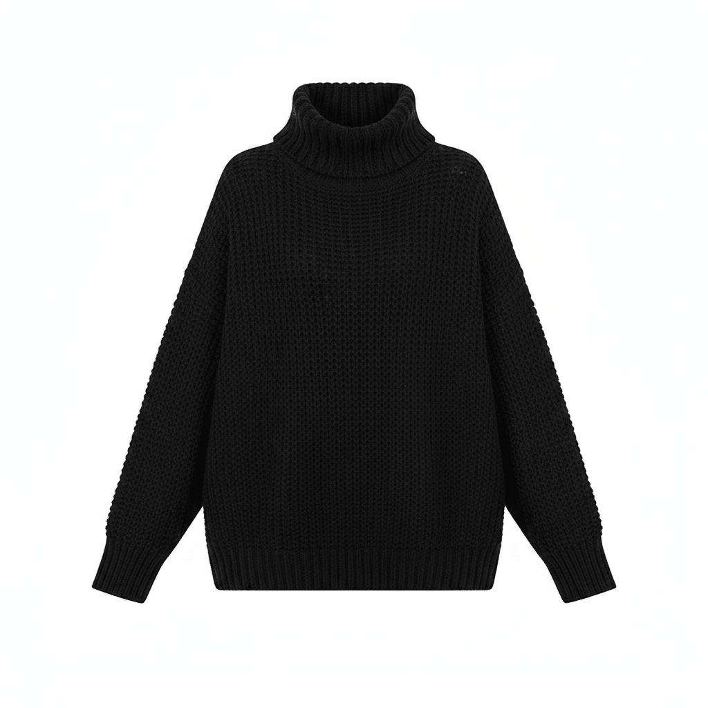 Women's Oversized Knit Sweater | Turtleneck