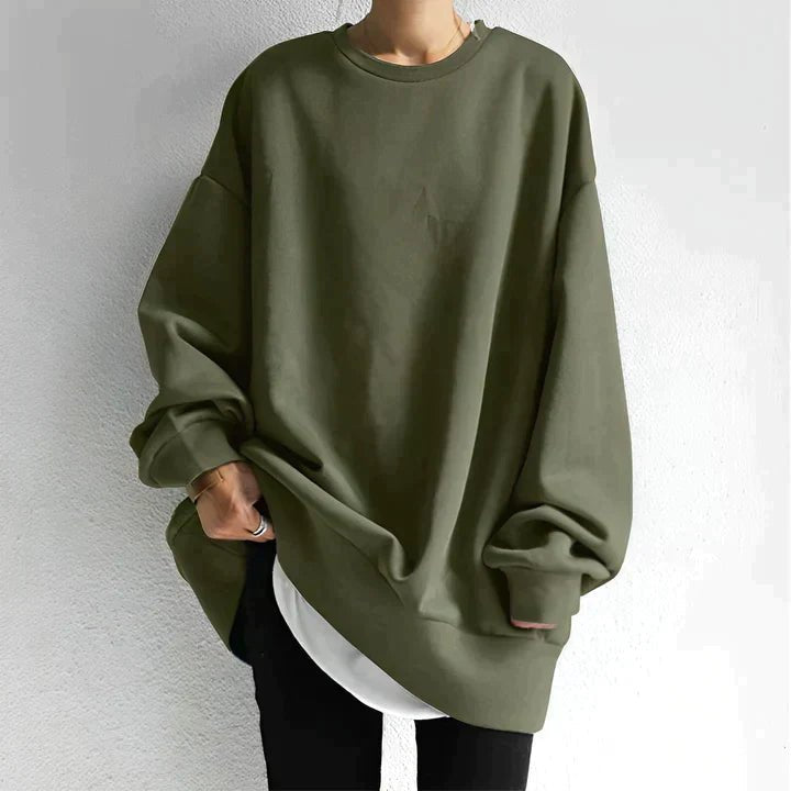 Owena | Oversized Warm Women's Sweaters with Round Neck | Long 1
