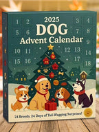 Dog Advent Calendar with 24 Toys – Christmas Countdown for Dogs with Plush & Rubber Toys, No Treats