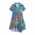 Pasha | Women's Summer Dress with Colorful Floral Print and Short Sleeves 1