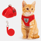 Reflective Cat Harness and Leash – Adjustable Breathable Mesh Harness for Cats & Kittens, XS-XL, 4 Colors Red
