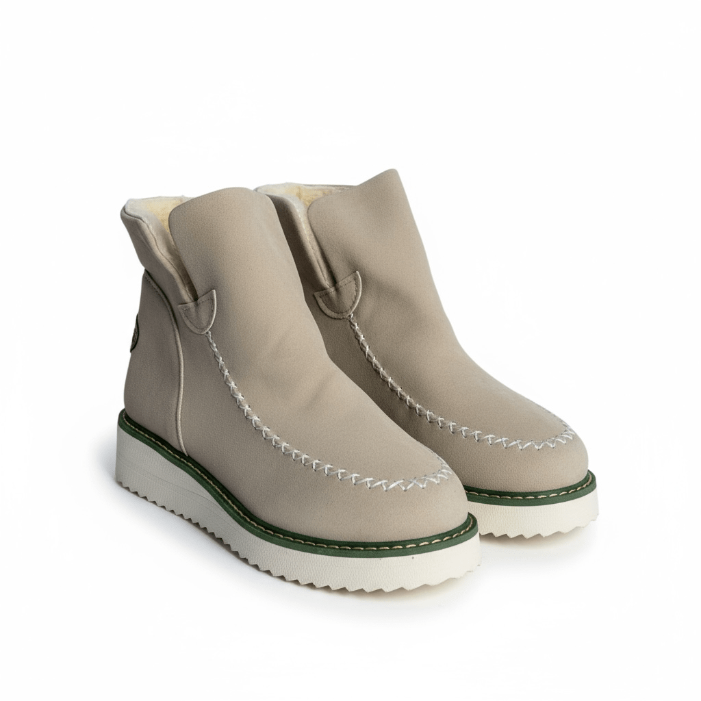 Chāme | Boots for Women | Ankle-Height Slip-On Beige