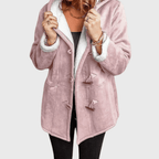 Sephira | Women’s Jacket | Hooded Neckline with Front Toggle Fastenings Pink