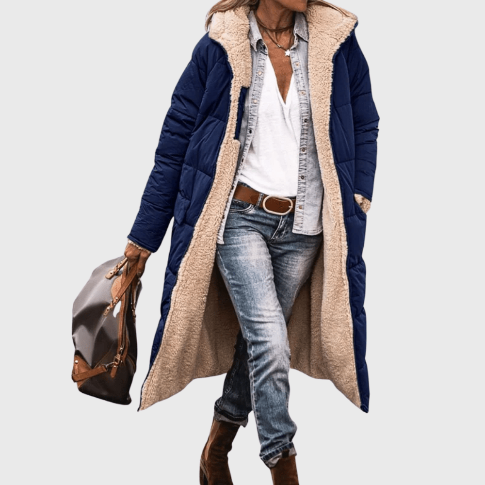 Tasana | Women’s Coat | Reversible Design Navy