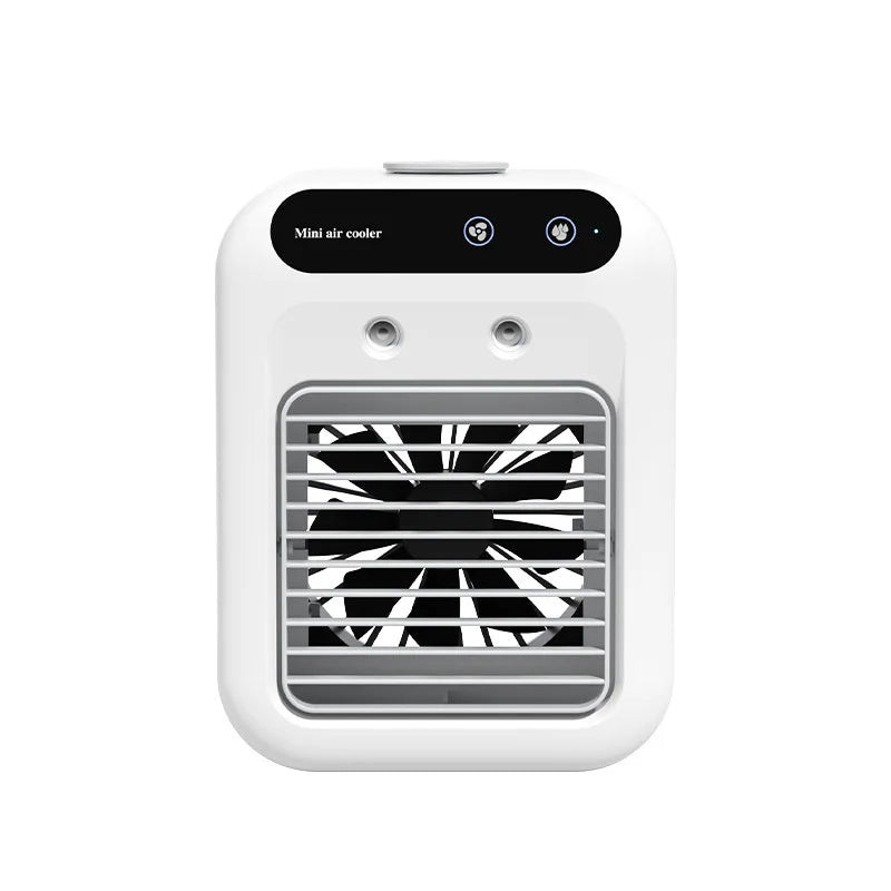 Portable Desktop Air Cooler – Mini Spray Humidifier Fan, 500ml Tank, USB Personal Air Conditioner for Dorm, Home & Office 0