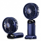 Portable Handheld Fan – 5000mAh Rechargeable Mini Fan, 90° Foldable, 5 Speeds, LED Digital Display, USB Personal Air Cooler 0