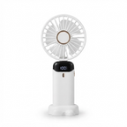 Portable Handheld Fan – 5000mAh Rechargeable Mini Fan, 90° Foldable, 5 Speeds, LED Digital Display, USB Personal Air Cooler 1