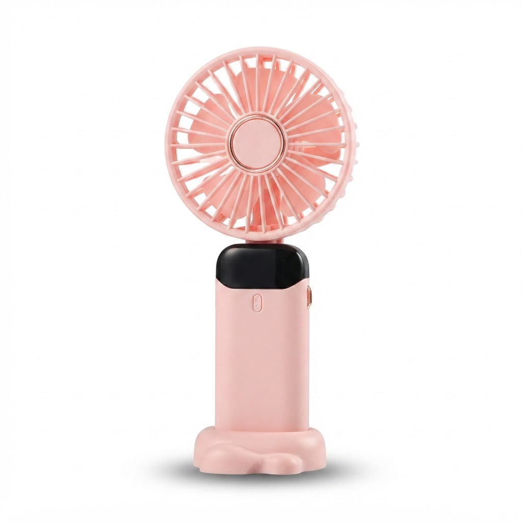 Portable Handheld Fan – 5000mAh Rechargeable Mini Fan, 90° Foldable, 5 Speeds, LED Digital Display, USB Personal Air Cooler 4