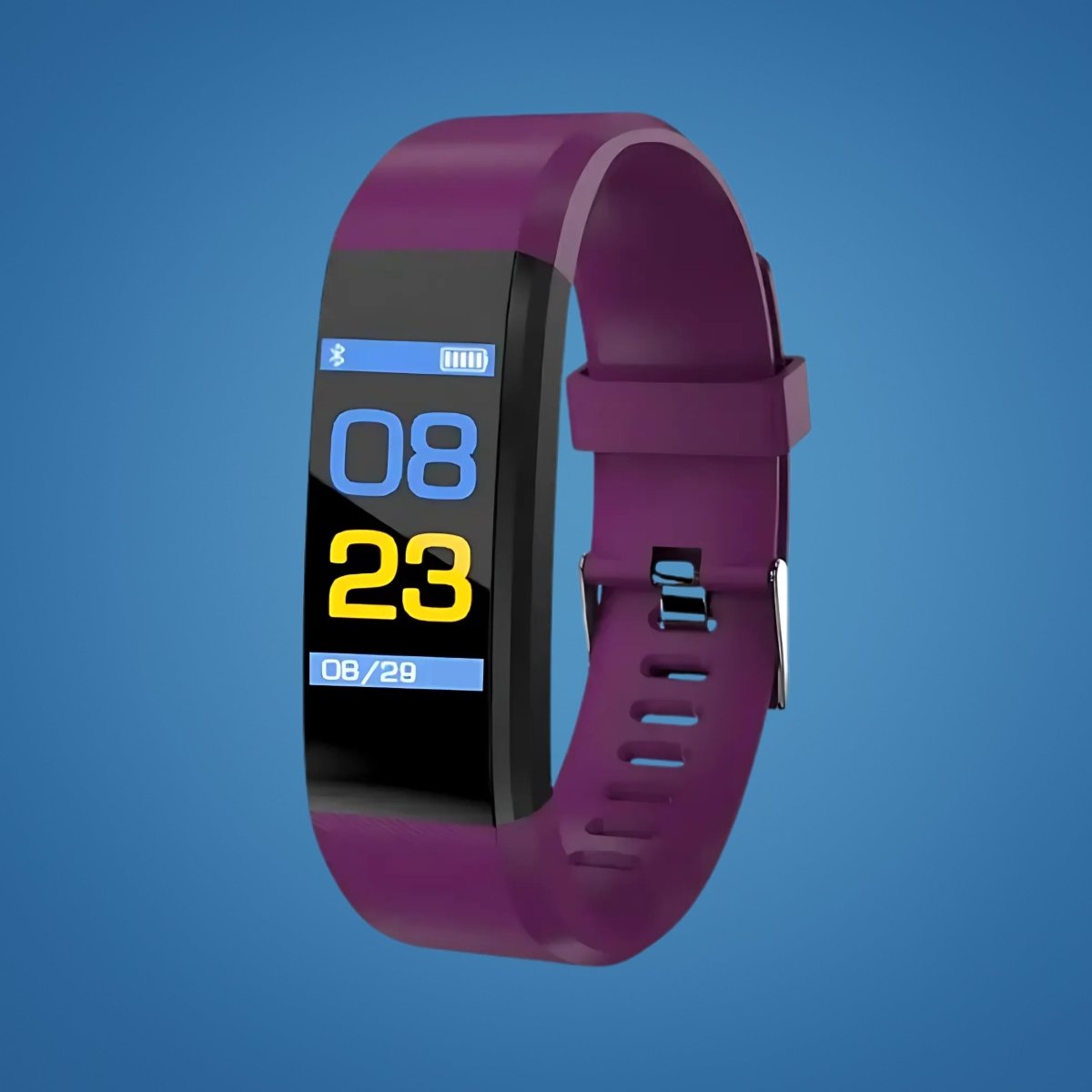 Safety Watch for Seniors with Fall Detection, GPS Tracker & Emergency Button – SOS Watch for Elderly with Heart Rate, 5 Colors Purple