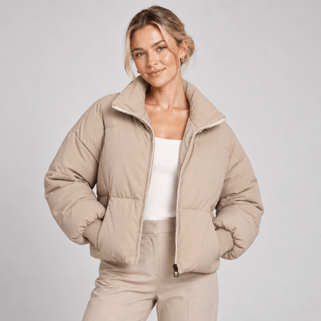 Quilted Puffer Jacket Women Lightweight Zip Front 5