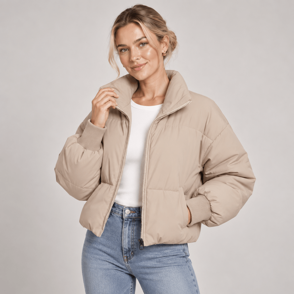Quilted Puffer Jacket Women Lightweight Zip Front