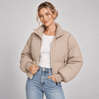 Quilted Puffer Jacket Women Lightweight Zip Front